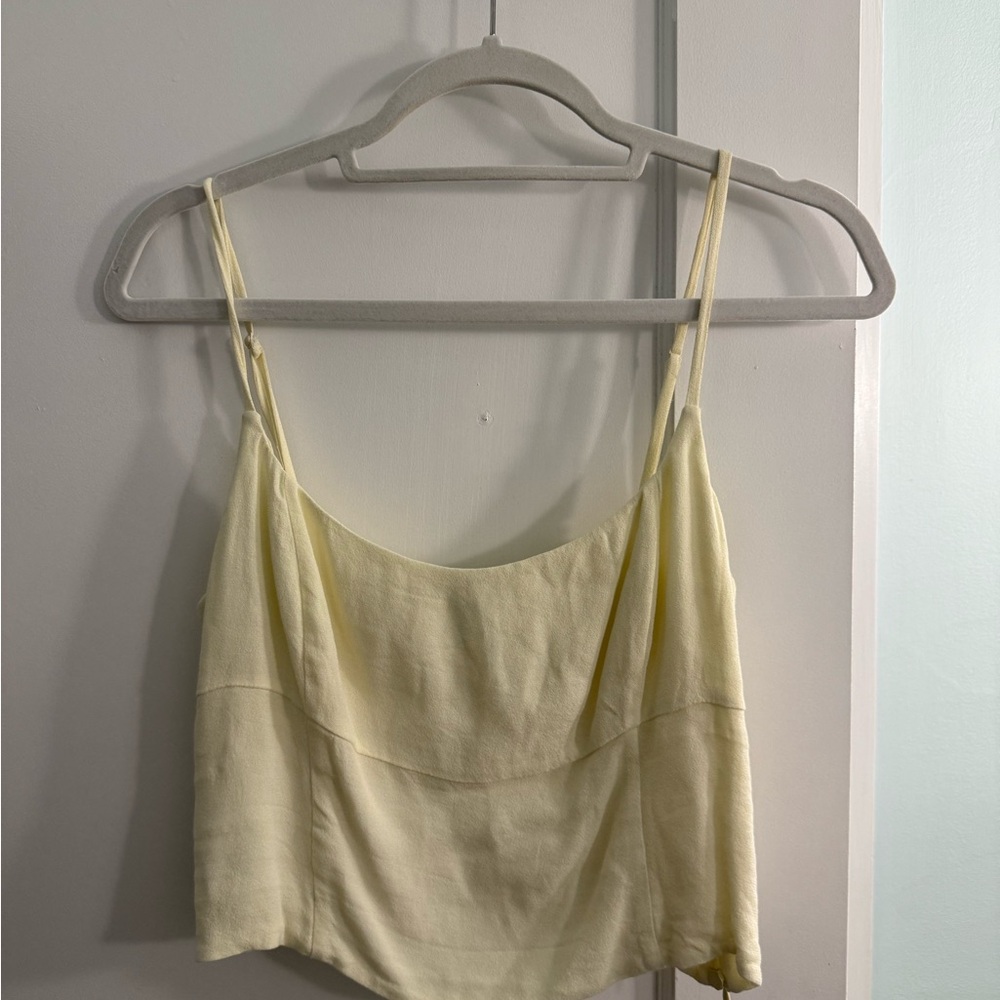 Butter Yellow Aritzia Bustier Tank Top